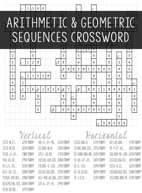 geometric and arithmetic sequence worksheet